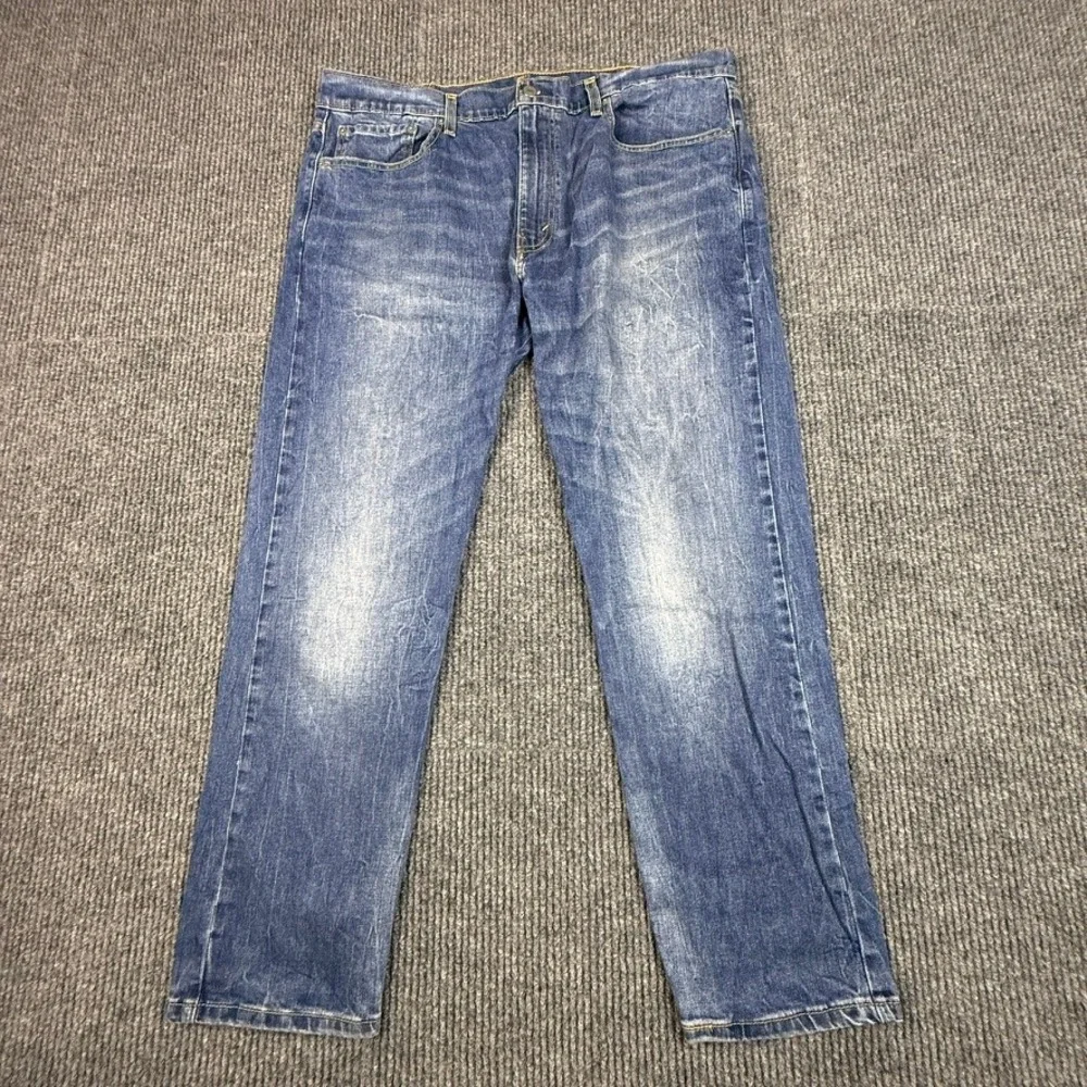 Levis 502 Regular Taper Jeans Mens 38x30 Tanager Wash Blue Stretch 29507-0003